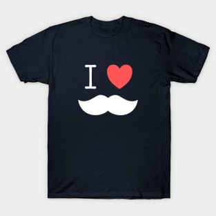 I love moustache funny t-shirt T-Shirt